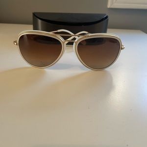 Oliver Peoples White Frame Sunglasses
